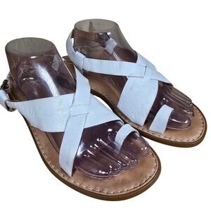 Born Shoes Women's Size 10 Inya Leather Ankle Strap Sandal CQA21 Comfy White